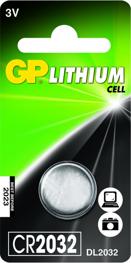 GP Lithium button cell CR2032, blister 1