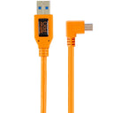 Tether-Tools TetherPro USB 2.0 auf Mini-B 5-poliger rechtwinkliger Adapter "Pigtail", 20 "(50 cm), hochsichtbar, orange