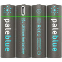 Pale Blu 4x AA Lithium Ion batteria ricaricabile
