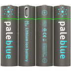 Pale Blu 4x AA Lithium Ion batteria ricaricabile