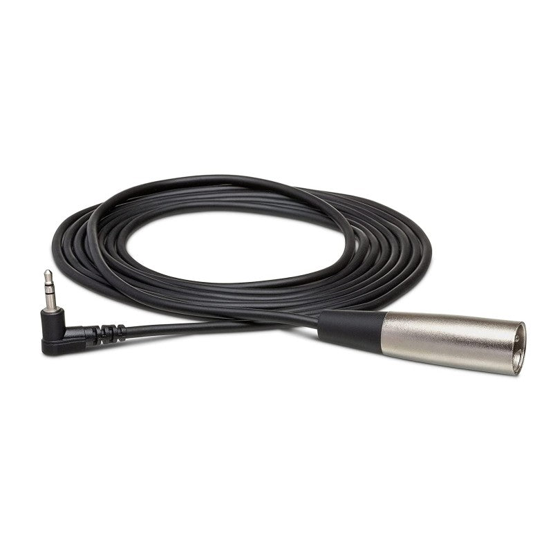 Hosa Camcorder Microphone Cable, Right-angle 3.5mm TRS to XLR3M, 3m
