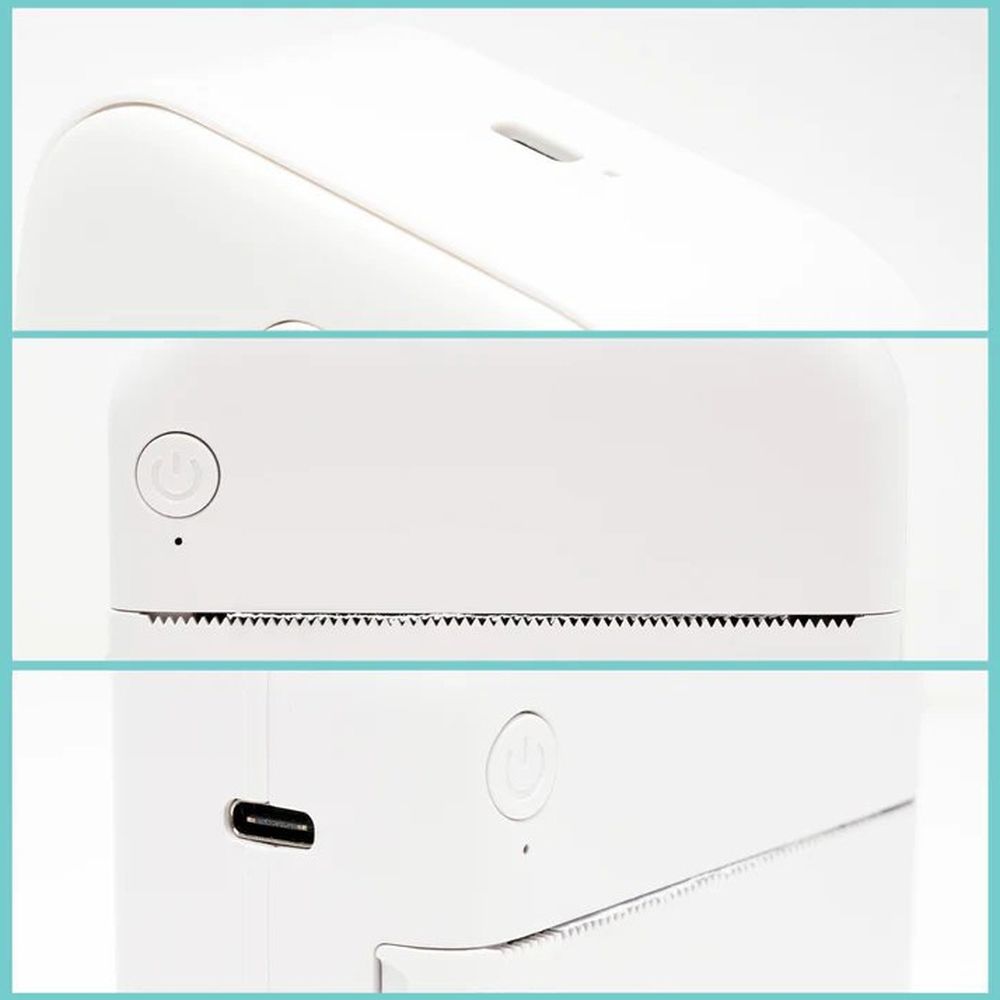 Pora&Co Mini-Fotodrucker für Smartphone, weiß