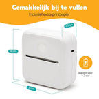 Pora&Co Mini-Fotodrucker für Smartphone, weiß