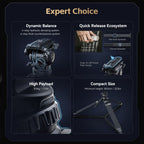 SmallRig 4465 Professional Fluid Head Tripod Kit