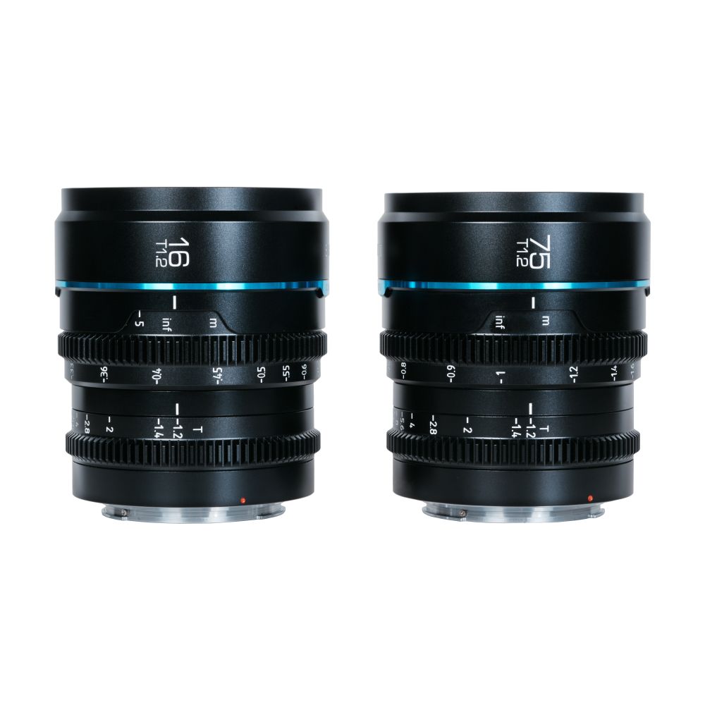 Sirui Nightwalker 16mm & 75mm T1.2 S35 Cine 2-Lens Set (E-Mount, Black)
