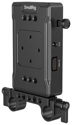 SmallRig 3498B V-Mount-Batterieadapterplatte (Basisversion) mit doppelter Stabklemme