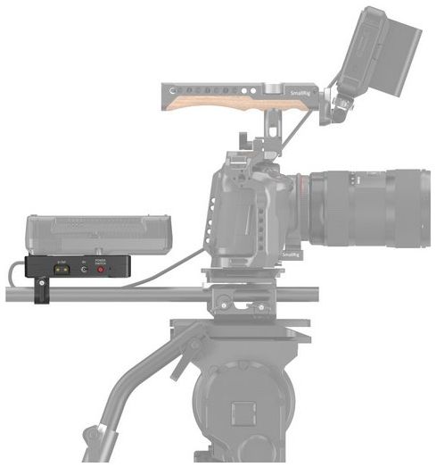SmallRig 3498B V-Mount-Batterieadapterplatte (Basisversion) mit doppelter Stabklemme