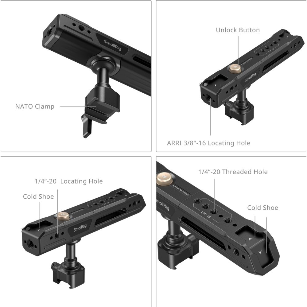 SmallRig 4152 Drehbarer oberer Griff mit NATO-Klemme