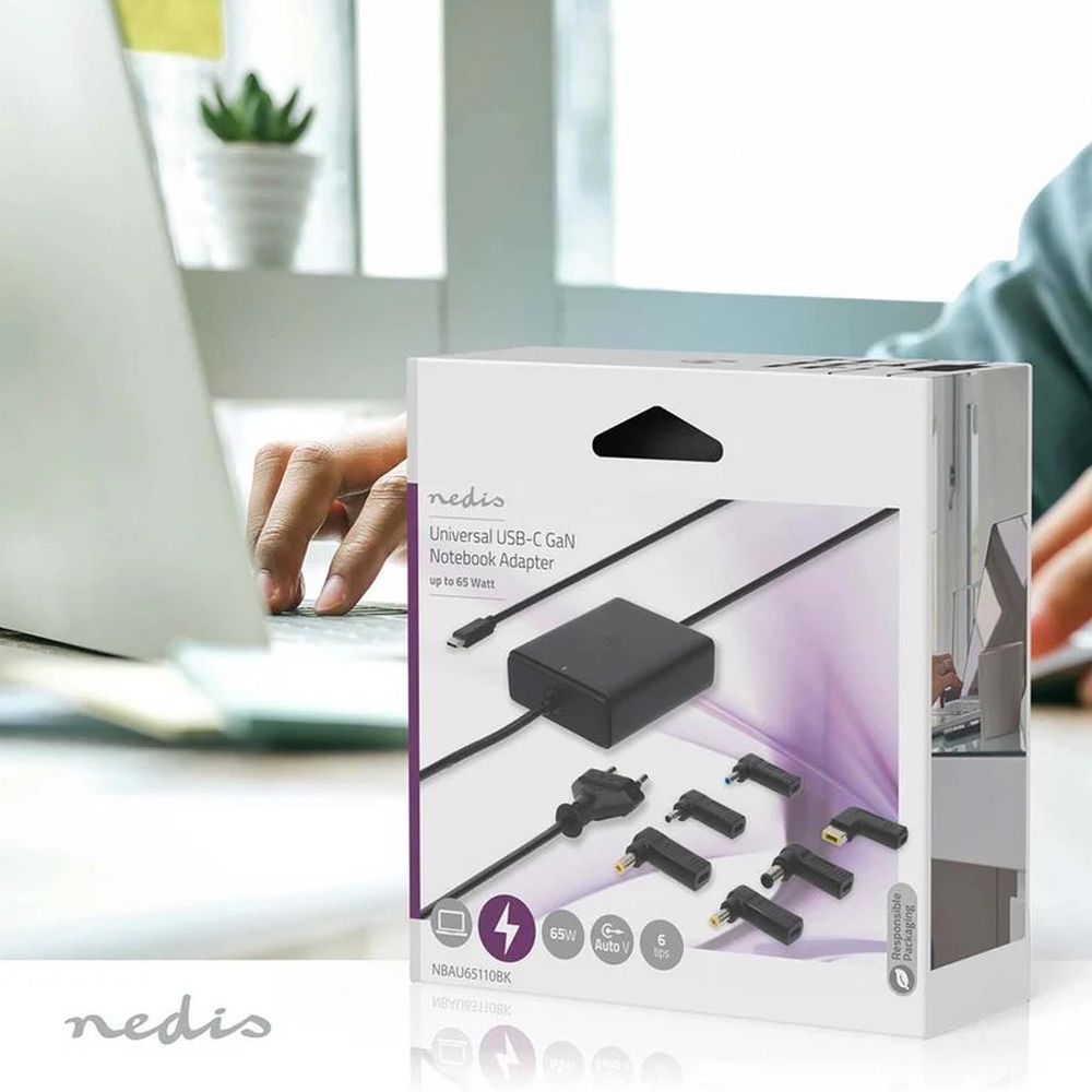 Nedis Notebook-Adapter 5-20V DC, 65W Typ-C
