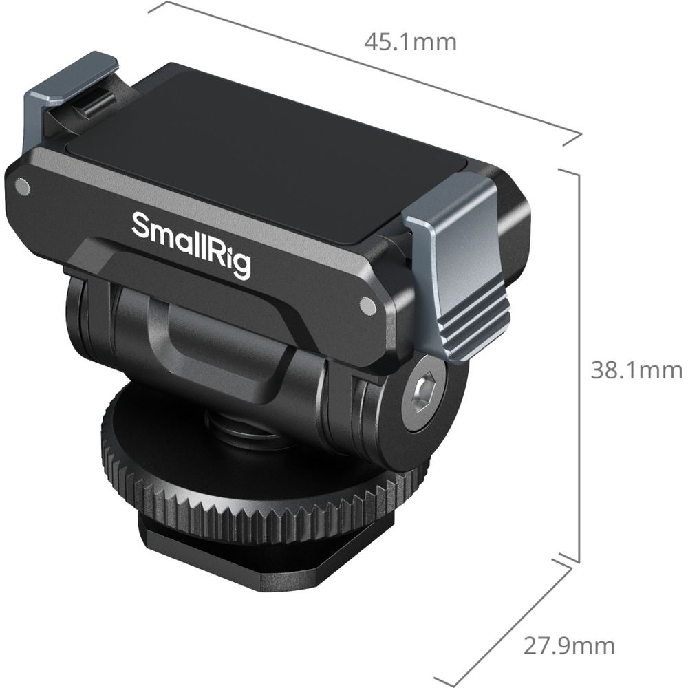 Soporte de liberación rápida SmallRig 5436 para DJI Osmo Action 5 Pro/4/3 con adaptador de zapata fría