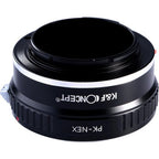 Adattatore per obiettivo K&F Pentax K - Sony E-Attacco