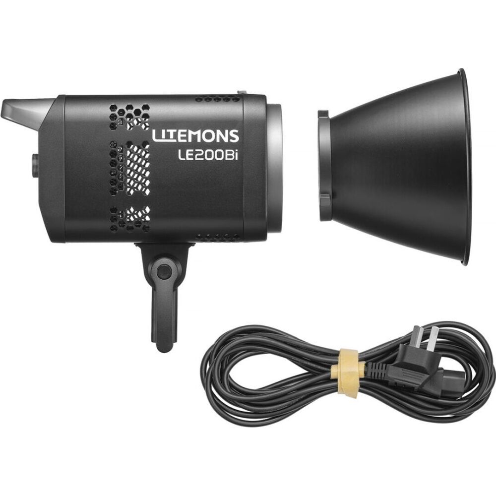 Luz de vídeo LED bicolor Godox LE200Bi Negro Litemons