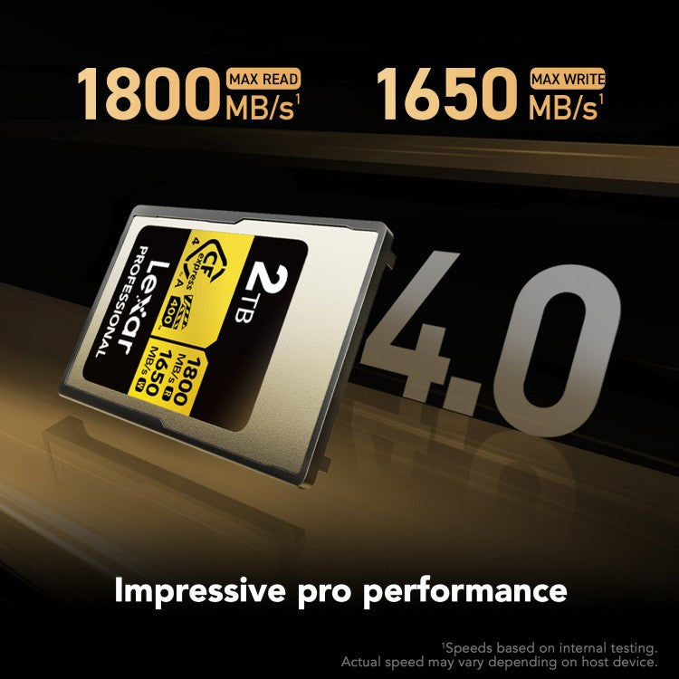Lexar Pro Gold 2TB 4.0 CFexpress Type A VPG400 - R1800/W1650 MB/s