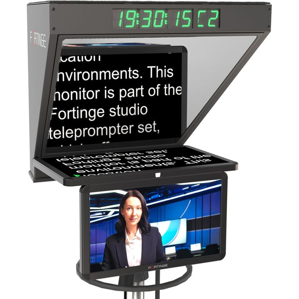 Fortinge ROBO IP 24-HB 24 inch high brightness studio teleprompter met ip input voor ptz cameras