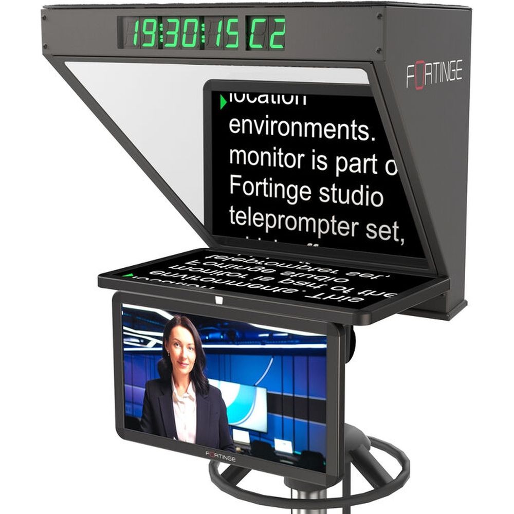 Fortinge ROBO IP 24-HB 24 inch high brightness studio teleprompter met ip input voor ptz cameras