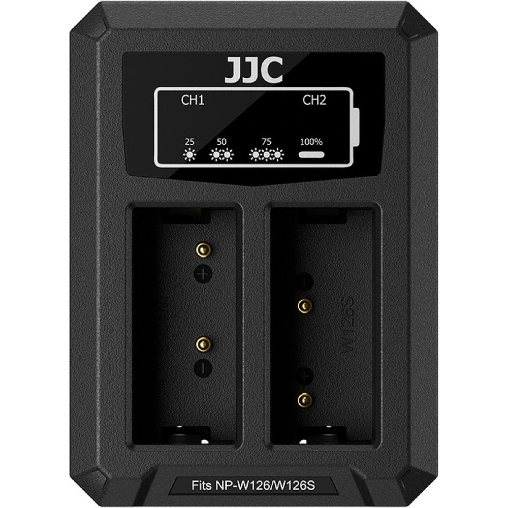 JJC Fuji DCH-W126TC USB-C Dual Battery Charger (for Fuji NP-W126 batte
