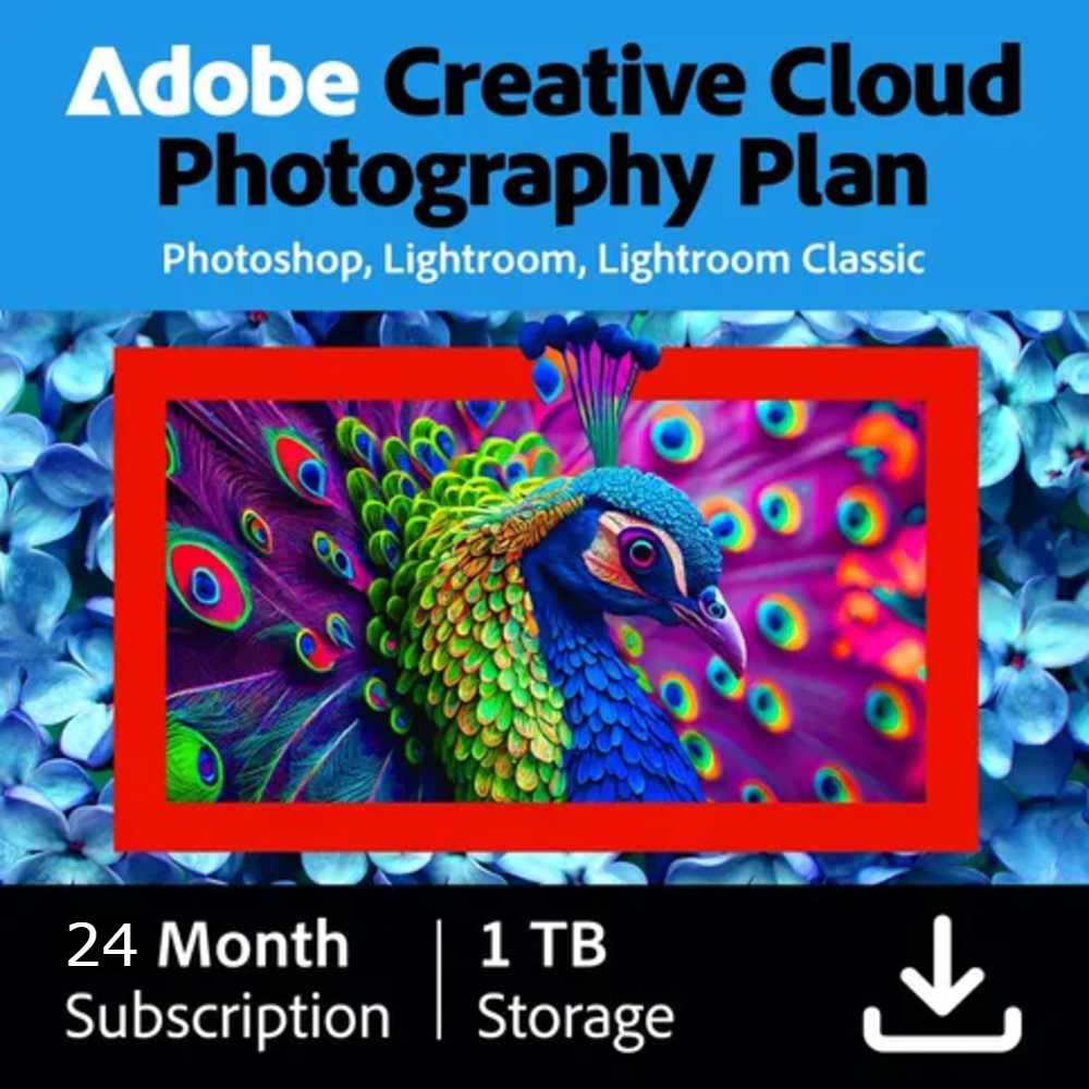 Adobe Creative Cloud Photography Plan - 1TB cloud storage - 24 months/