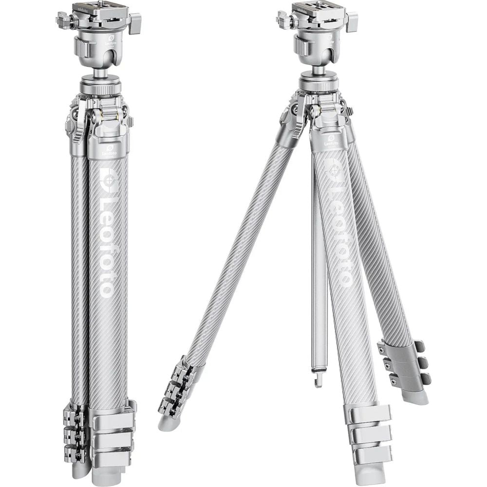 Leofoto AZ-204C+MBH-30 Azure series Ultra Compact tripod, full silver