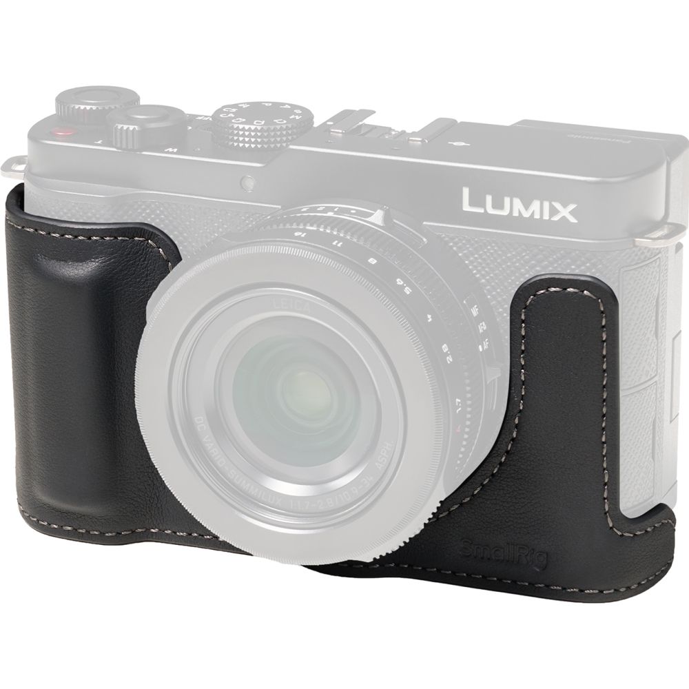 Étui demi-cuir SmallRig 5698 pour Panasonic LUMIX L10, noir