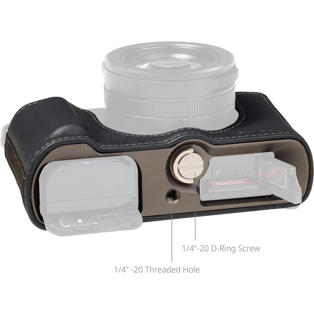 Étui demi-cuir SmallRig 5698 pour Panasonic LUMIX L10, noir