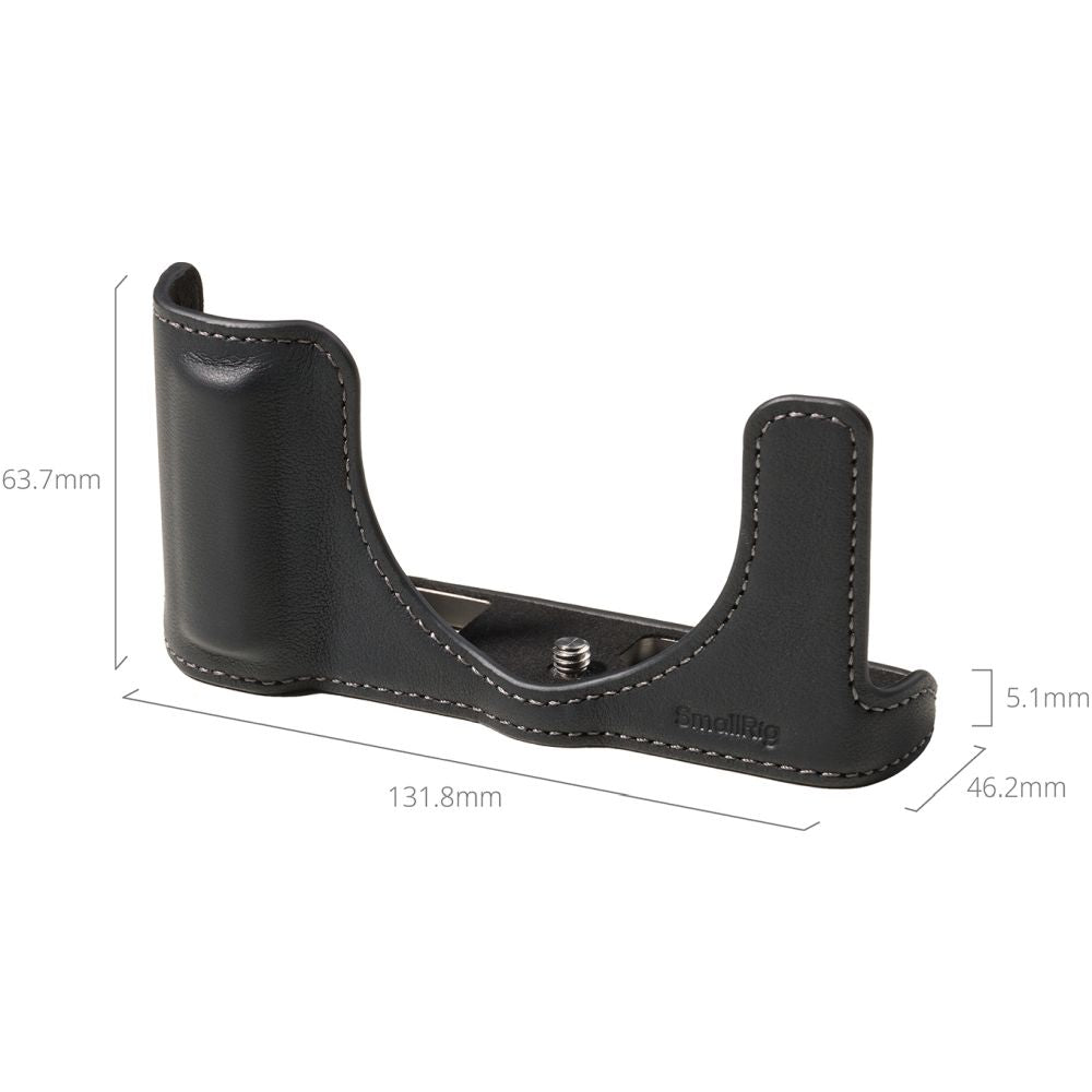 Étui demi-cuir SmallRig 5698 pour Panasonic LUMIX L10, noir