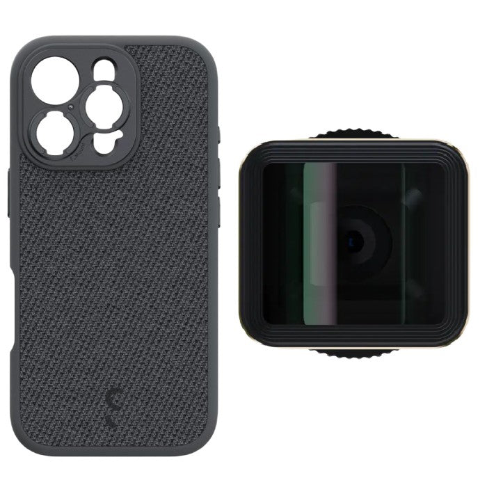 ShiftCam iPhone 16 Pro Case Dark Grey Fabric + LensUltra 1,33x Anamorphic