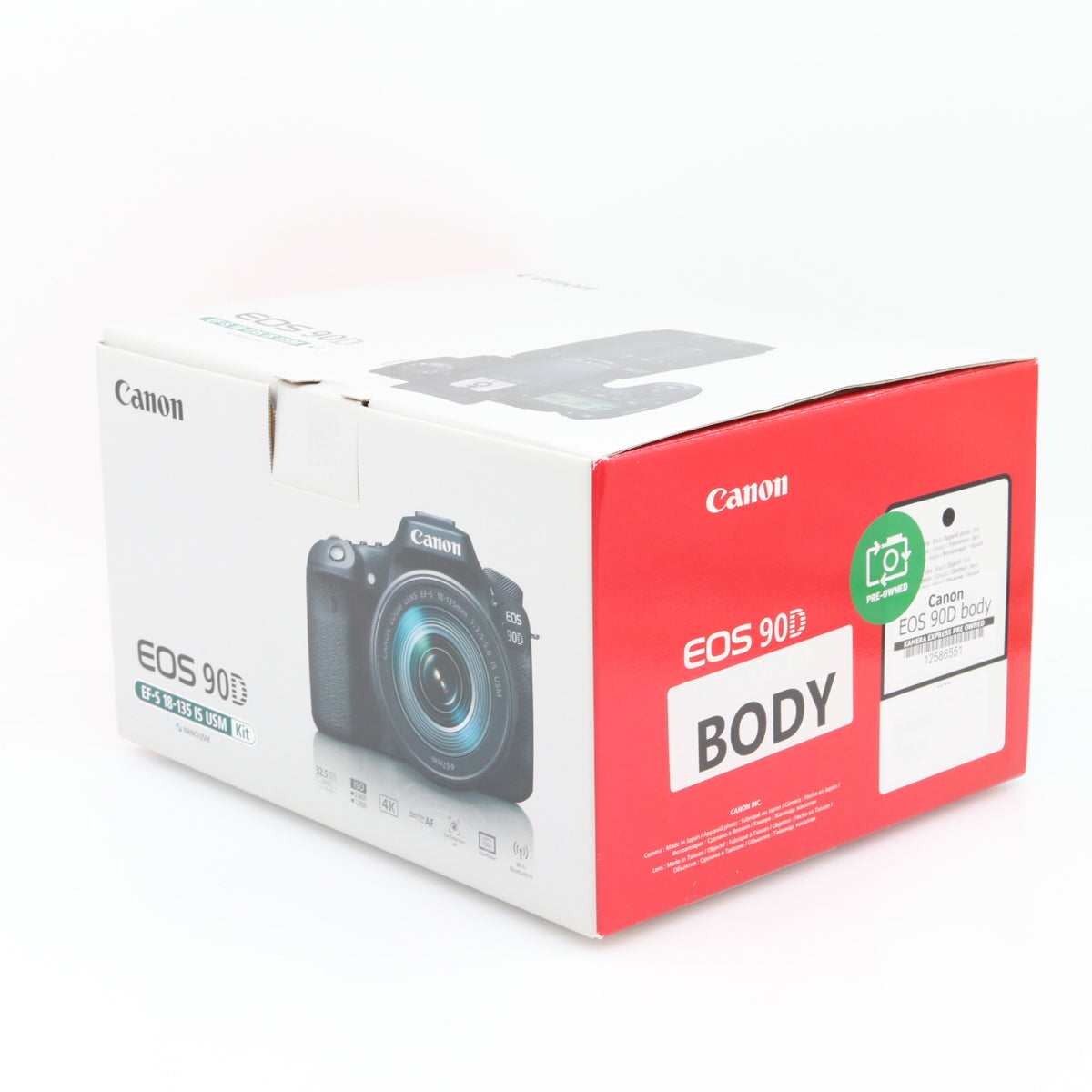 Canon EOS 90D body used