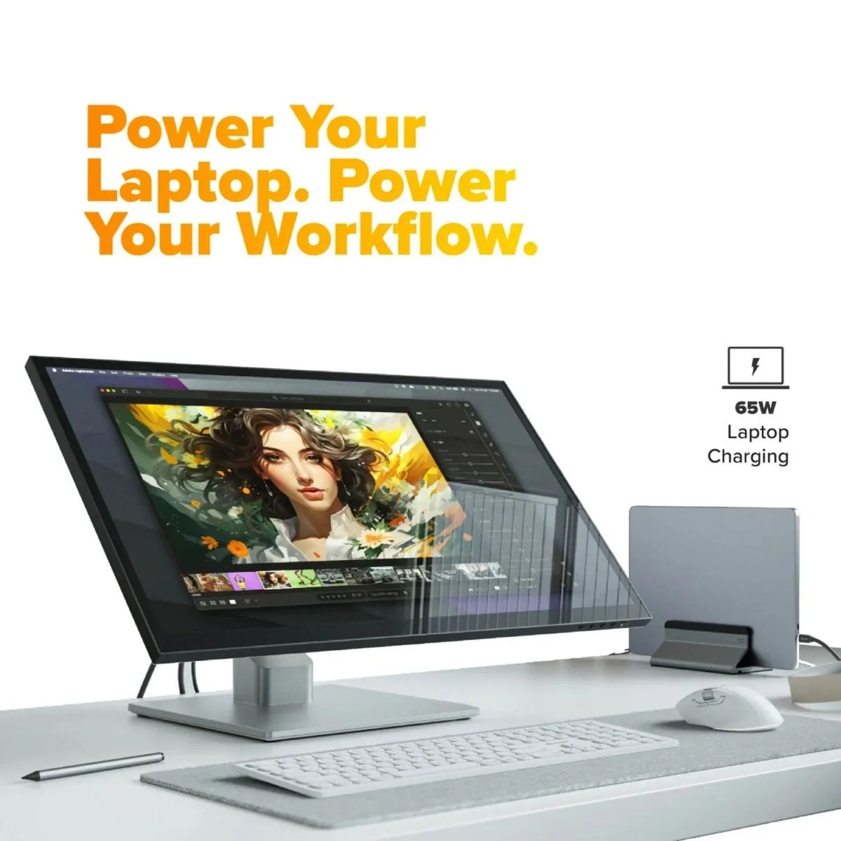 Alogic Clarity Fold Touch 27" 4K Touchscreen Monitor with Webcam and USB-C Power Delivery