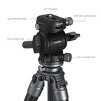 SmallRig 6599 Ultra-Light Travel Carbon Fiber Tripod for Video