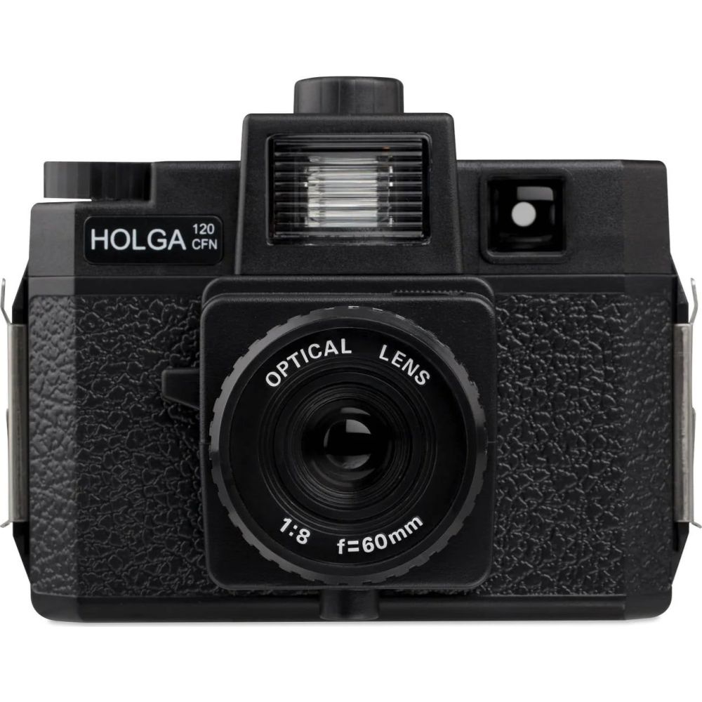 Holga 120GCFN roll film Camera set optical glass lens (incl. B+W film+batteries)