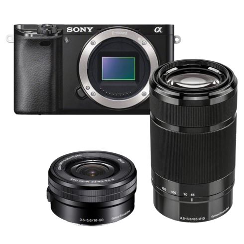 half acht Taalkunde Vrijwel Sony Alpha 6000 + E 16-50mm + E 55-210mm - Photospecialist
