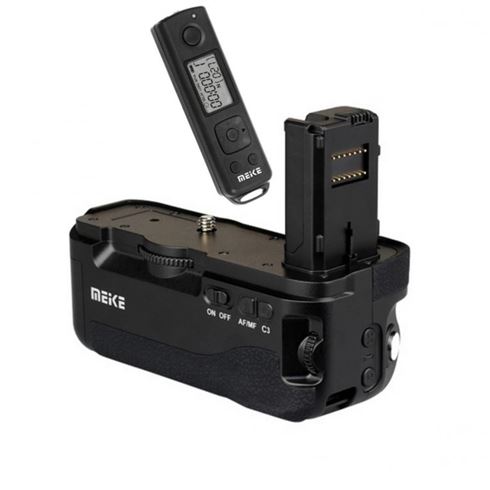 Meike MK-AR7 Control Remoto Inalámbrico Batería Grip Para Sony A7 A7R A7S cámara de lentes intercambiables con e-mount 7 como en muy buena condición-C1EM 