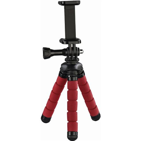 Hama Mini tripod Flex Smartphone and GoPro red (14cm) - Photospecialist