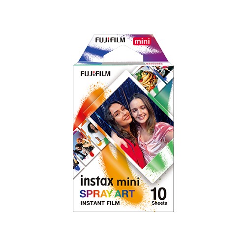 Fuji instax mini film spray art 1x10
