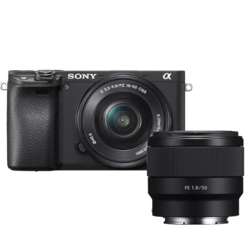 Reis Gronden Intentie Sony A6300 zwart + 16-50mm + 50mm F/1.8 Portret Kit - Photospecialist