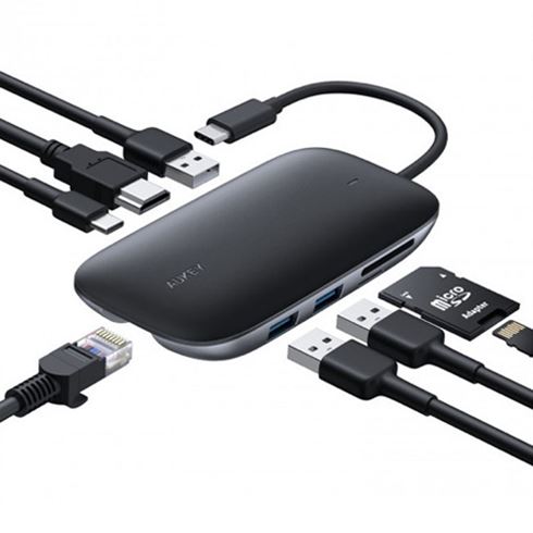 Silicon brændt Hælde Aukey USB-C Hub 8-in-1 PD 100W - Photospecialist