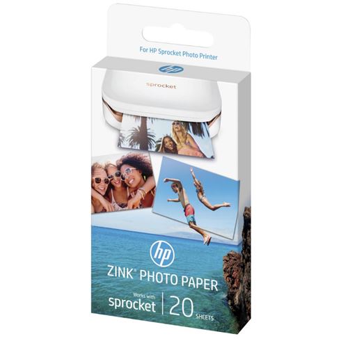 HP Zink Paper 20 sheets 5x7.6cm 